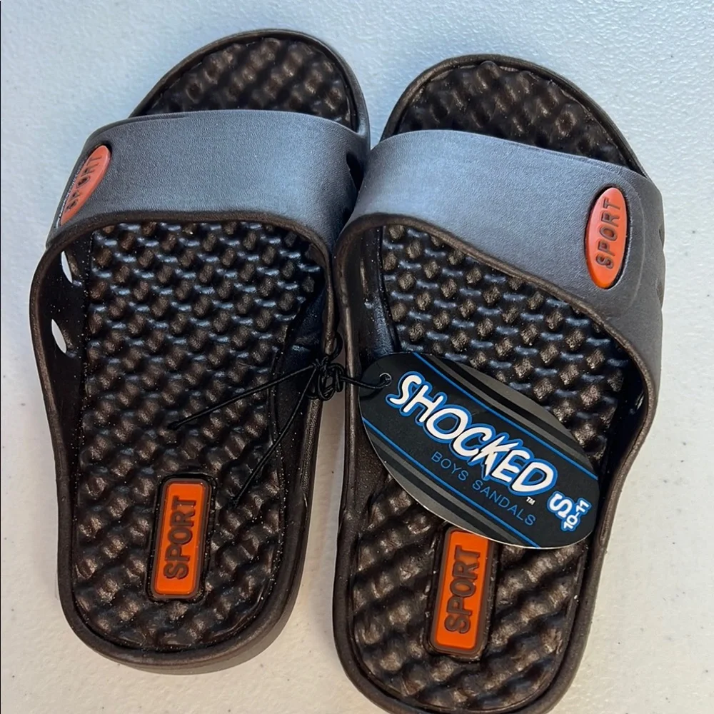 Sport‎ Boys' Sandals - brown and Orange Size 10/11
